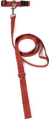 Show full view: Carolina Pet Checkered Wave Dog Collar, Wavy Red, Small: 10 to 14-in neck, 3/4-in wide slide 5 of 9