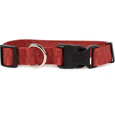 Carolina Pet Carolina Pet Checkered Wave Dog Collar, Wavy Red, Medium: 14 to 18-in neck, 3/4-in wide