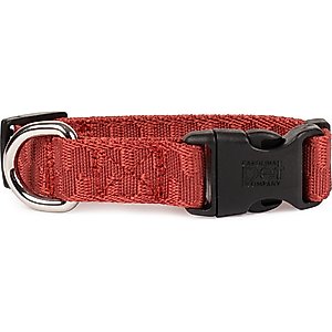 Carolina Pet Checkered Wave Dog Collar, Wavy Red, Small: 10 to 14-in neck, 3/4-in wide