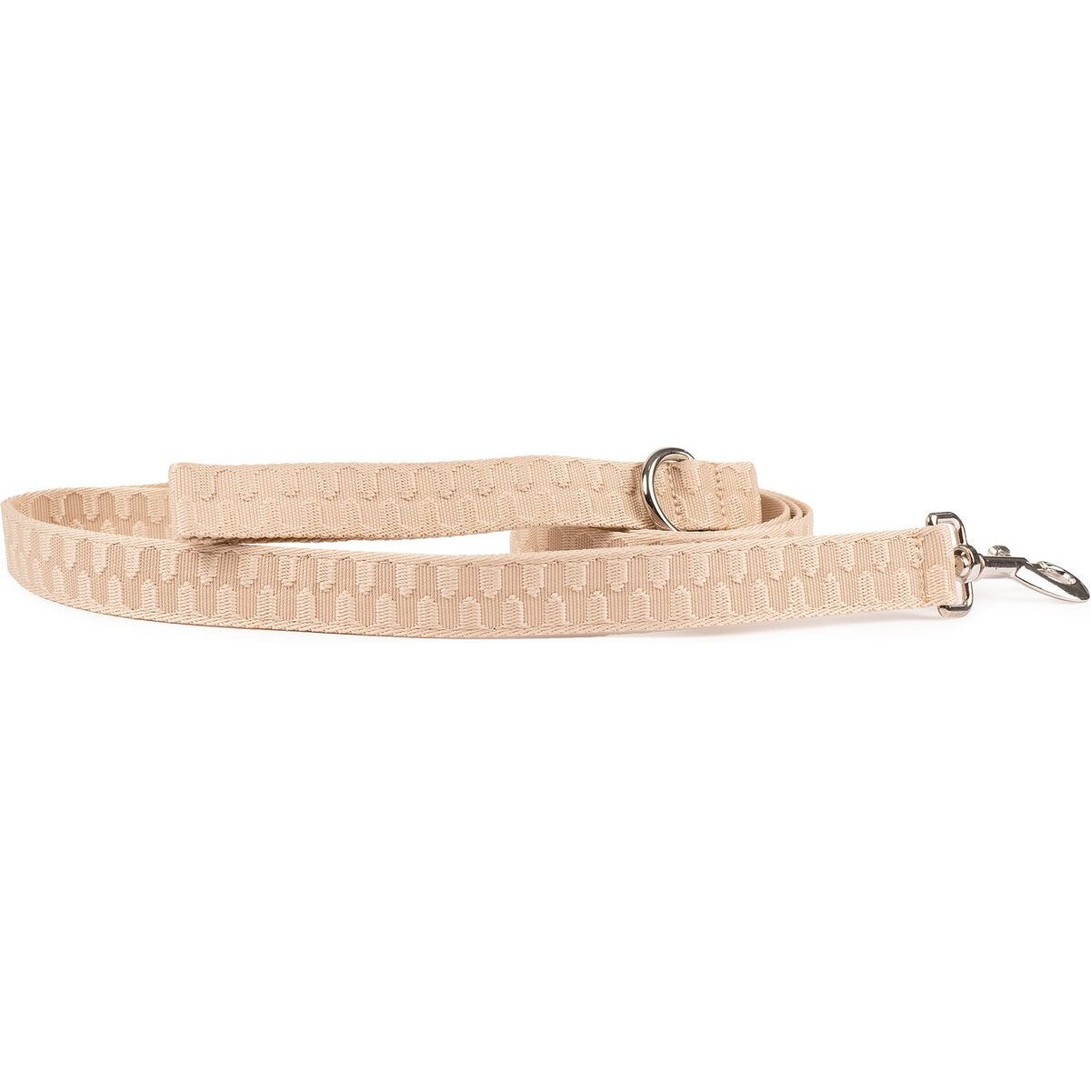 Carolina Pet Checkered Wave Dog Leash, Wavy Tan, 6-ft long, 1-in wide