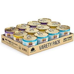 Weruva Classic Cat Pate Big Time Bonus Round Variety Pack Wet Cat Food, 10.0-oz can, case of 12