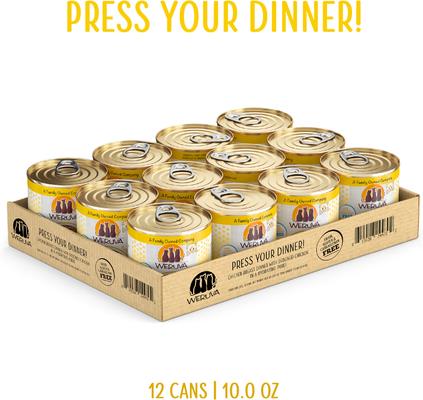 Show full view: Weruva Classic Press Your Dinner Chicken Pate Grain-Free Wet Cat Food, 10.0-oz can, case of 12 slide 3 of 13