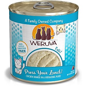 Weruva Classic Press Your Lunch! Chicken Pate Grain-Free Wet Cat Food, 10.0-oz can, case of 12