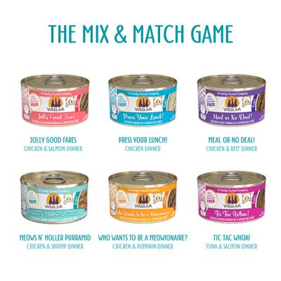 Show full view: Weruva Classic Pate, The Mix & Match Game Variety Pack Wet Cat Food, 3-oz, 18 count slide 4 of 13