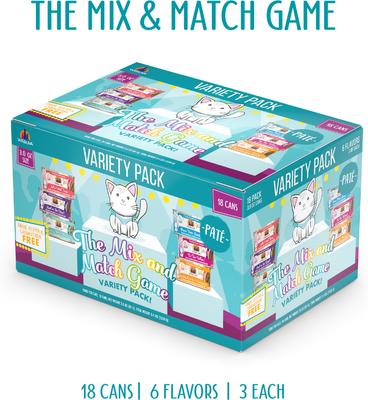 Show full view: Weruva Classic Pate, The Mix & Match Game Variety Pack Wet Cat Food, 3-oz, 18 count slide 3 of 13
