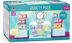 Weruva Classic Pate, The Mix & Match Game Variety Pack Wet Cat Food, 3-oz, 18 count