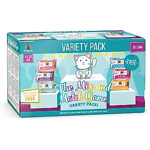 Weruva Classic Pate, The Mix & Match Game Variety Pack Wet Cat Food, 3-oz, 18 count