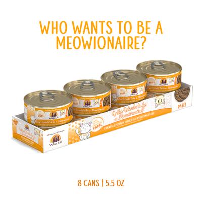 Show full view: Weruva Classic Cat Who Wants To Be A Meowionaire Chicken & Pumpkin Pate Canned Cat Food, 5.5-oz, 8 count slide 3 of 13