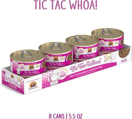 Show full view: Weruva Classic Cat Tic Tac Whoa Tuna & Salmon Pate Canned Cat Food, 5.5-oz can, case of 8 slide 3 of 13