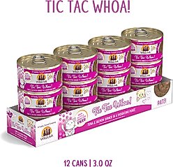 Weruva Classic Cat Tic Tac Whoa Tuna & Salmon Pate Canned Cat Food, 3-oz can, case of 12 slide 2 of 9