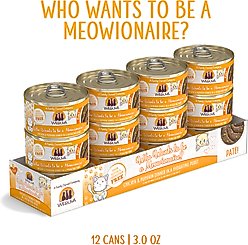 Weruva Classic Cat Who Wants To Be A Meowionaire Chicken & Pumpkin Pate Canned Cat Food, 3-oz can, case of 12 slide 2 of 9
