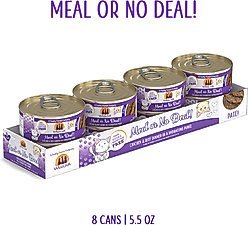 Weruva Classic Meal or No Deal! Chicken & Beef Pate Grain-Free Wet Cat Food, 5.5-oz can, case of 8 slide 2 of 9