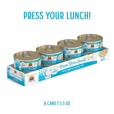 Show full view: Weruva Classic Press Your Lunch! Chicken Pate Grain-Free Wet Cat Food, 5.5-oz can, case of 8 slide 3 of 14