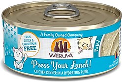 Weruva Classic Press Your Lunch! Chicken Pate Grain-Free Wet Cat Food, 5.5-oz can, case of 8