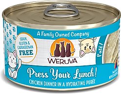 Weruva Classic Press Your Lunch! Chicken Pate Grain-Free Wet Cat Food, 3-oz can, case of 12
