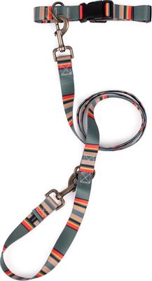 Show full view: Pendleton Vintage Camp Adventure Dog Collar, Green Heather, Large: 16 to 22-in neck, 1-in wide slide 5 of 7