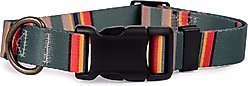 Pendleton Vintage Camp Adventure Dog Collar, Green Heather, Large: 16 to 22-in neck, 1-in wide