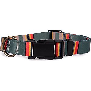 Pendleton Vintage Camp Adventure Dog Collar, Green Heather, Large: 16 to 22-in neck, 1-in wide