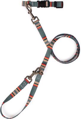 Show full view: Pendleton Vintage Camp Adventure Dog Collar, Green Heather, Medium: 13 to 16-in neck, 3/4-in wide slide 4 of 7