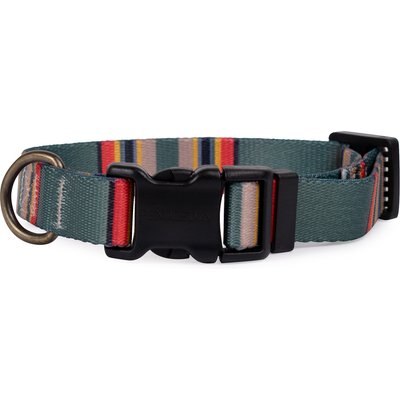 Pendleton Pendleton Vintage Camp Adventure Dog Collar, Green Heather, Small: 11 to 13-in neck, 3/4-in wide