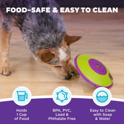 Show full view: Nina Ottosson by Outward Hound Treat Maze Puzzle Game Dog Toy, Green & Purple slide 5 of 11