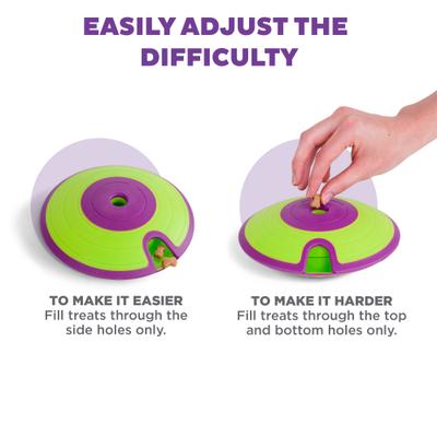 Show full view: Nina Ottosson by Outward Hound Treat Maze Puzzle Game Dog Toy, Green & Purple slide 4 of 11