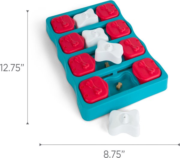Nina Ottosson by Outward Hound Brick Puzzle Game Dog Toy, Blue & Red