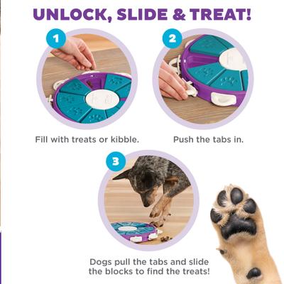 Show full view: Nina Ottosson by Outward Hound Twister Puzzle Game Dog Toy, Blue & Purple slide 3 of 11