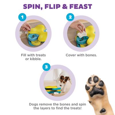 Show full view: Nina Ottosson by Outward Hound Tornado Puzzle Game Dog Toy, Yellow slide 3 of 11