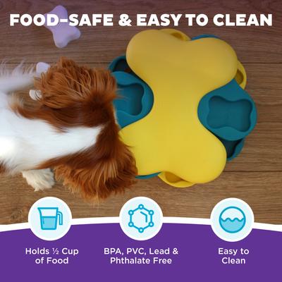 Show full view: Nina Ottosson by Outward Hound Tornado Puzzle Game Dog Toy, Yellow slide 5 of 11