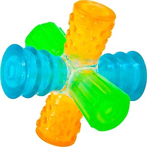 Chomper Food Junkeez Plush Banana Squeaky Dog Chew Toy