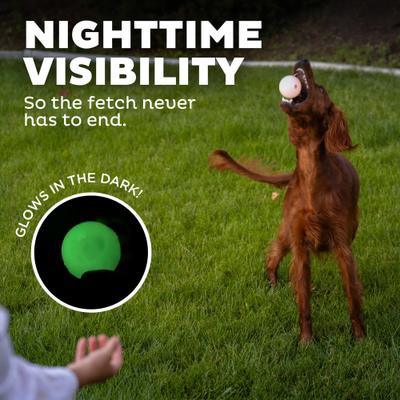 Show full view: Outward Hound Orbee-Tuff LED Strobe Ball Tough Dog Chew Toy, White slide 5 of 11