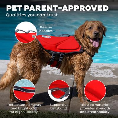 Show full view: Outward Hound Neoprene Dawson Swimmer Dog Life Jacket, X-Large slide 5 of 10