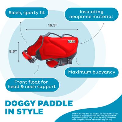 Show full view: Outward Hound Neoprene Dawson Swimmer Dog Life Jacket, X-Large slide 4 of 10