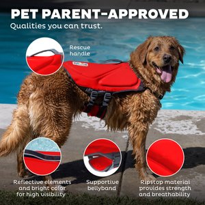 Outward Hound Neoprene Dawson Swimmer Dog Life Jacket, Small