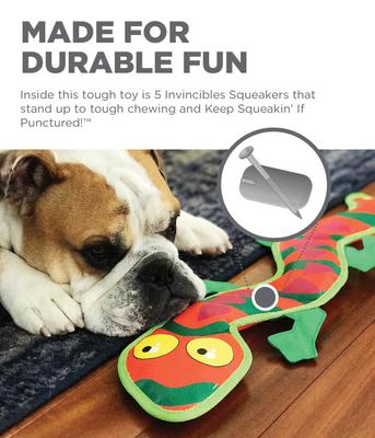 Show full view: Outward Hound Fire Biterz Exotic Lizard Squeaky Dog Toy slide 5 of 10