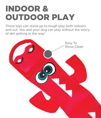 Show full view: Outward Hound Fire Biterz Squeaky Dog Toy, Red Dragon, 3 Squeakers slide 4 of 9