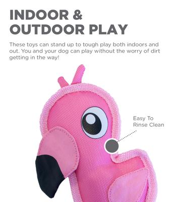 Show full view: Outward Hound Fire Biterz Squeaky Dog Toy Flamingo, Small slide 4 of 10