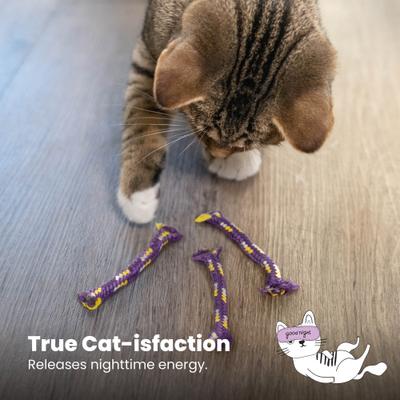 Show full view: Catstages Nighttime Catnip Rolls Cat Plush Toy Pack with Catnip, Purple slide 6 of 12