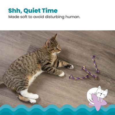 Show full view: Catstages Nighttime Catnip Rolls Cat Plush Toy Pack with Catnip, Purple slide 4 of 12