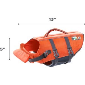 Outward Hound Granby RipStop Dog Life Jacket, Small, Bright Orange