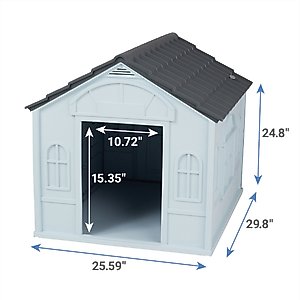Frisco Plastic Outdoor Dog House, Medium