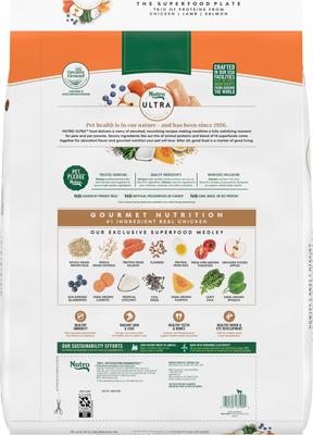 Show full view: Nutro Ultra Puppy High Protein Trio of Proteins Chicken, Lamb & Salmon Dry Dog Food, 22-lb bag slide 3 of 11