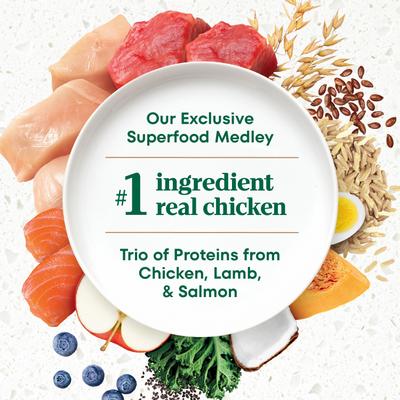 Show full view: Nutro Ultra Adult Small Breed High Protein Trio of Proteins Chicken, Lamb & Salmon Dry Dog Food, 3.5-lb bag slide 6 of 11