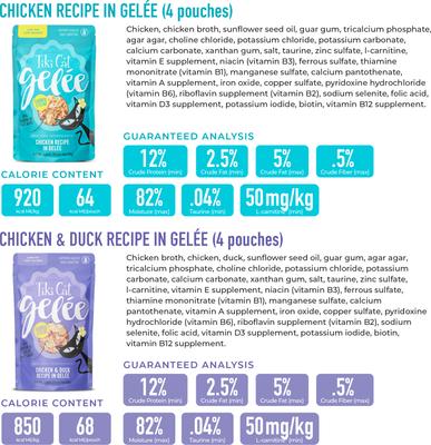 Show full view: Tiki Cat Gelee Chicken Variey Pack Grain-Free Wet Cat Food, 2.8-oz pouch, case of 12 slide 3 of 9