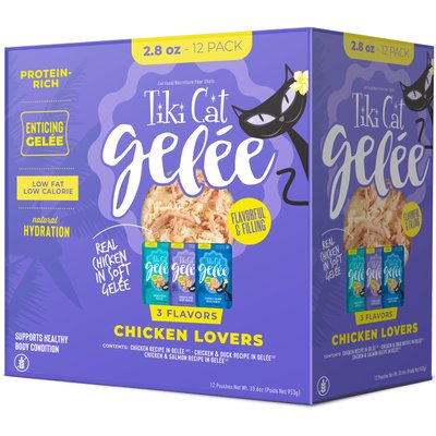 Tiki Cat Tiki Cat Gelee Chicken Variey Pack Grain-Free Wet Cat Food, 2.8-oz pouch, case of 12