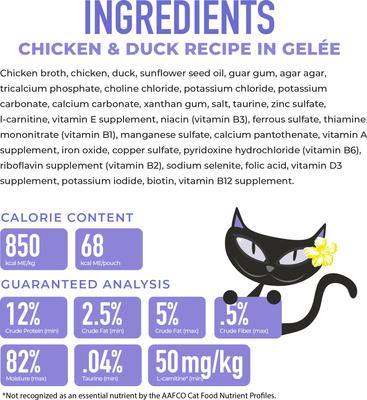 Show full view: Tiki Cat Gelee Chicken & Duck Grain-Free Wet Cat Food, 2.8-oz pouch, case of 12 slide 4 of 9