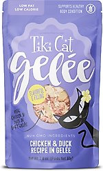 Tiki Cat Gelee Chicken & Duck Grain-Free Wet Cat Food, 2.8-oz pouch, case of 12
