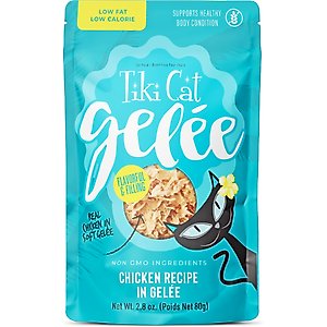 Tiki Cat Gelee Chicken Grain-Free Wet Cat Food, 2.8-oz pouch, case of 12