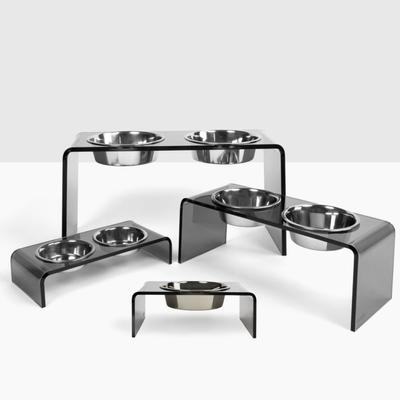 Show full view: Hiddin Smoke Grey Single Dog & Cat Elevated Bowl, Silver, 6.5-cup slide 7 of 8